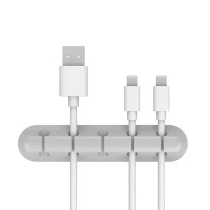 Cable Organizer Silicone USB Winder Desktop Tidy Management Clip Cable Holder For Mouse Headphone Protector Wire Organizer Clamp