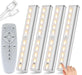 USB Rechargeable 20 LED Closet Lights Wireless Dimmable Under Cabinet Lights with Remote Control Magnetic Strip Night Light