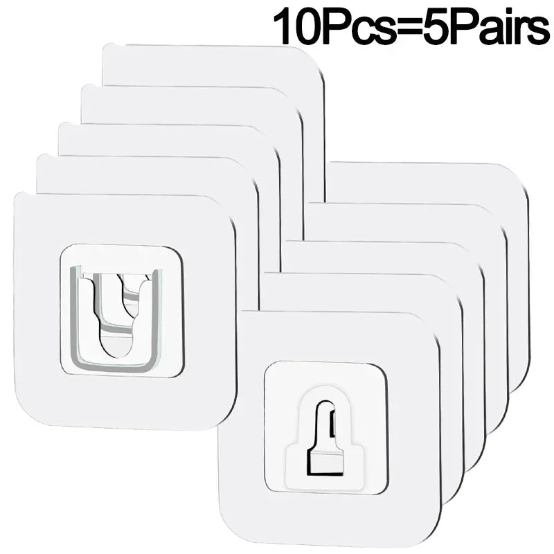 Double-Sided Adhesive Wall Hook on Hangers Stickers Hooks Wall Mount Self Adhesive Hook in the Bathroom For Kitchen Organizer