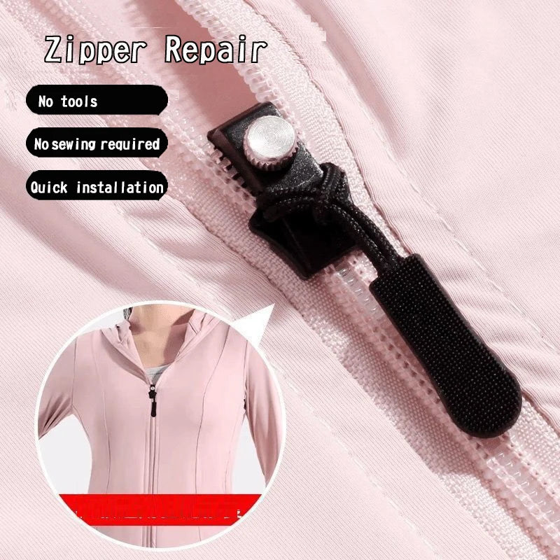 1/2/6/12pcs DIY Universal Zipper Repair Instant Replacement Sliding Teeth Rescue  Zipper Pull for Clothing Suitcase Backpack