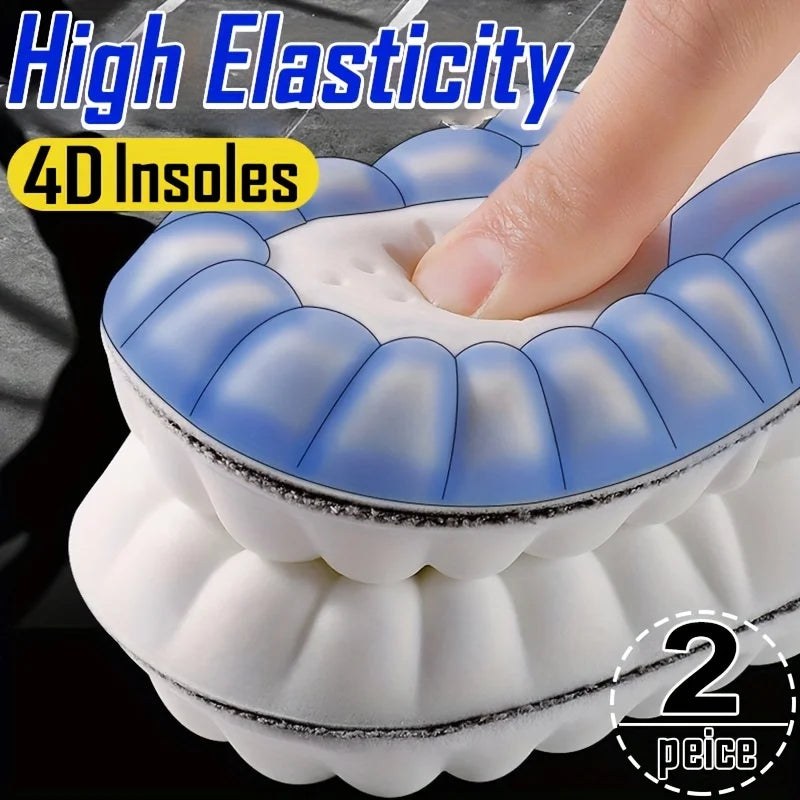 1 Pair Soft 4D Massage Arch Support Insoles Latex Sports Pads For Running Basket Shoes Sole Orthopedic Inserts Unisex
