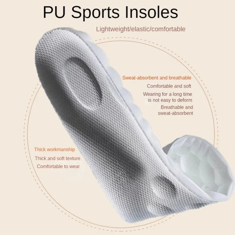1 Pair Soft 4D Massage Arch Support Insoles Latex Sports Pads For Running Basket Shoes Sole Orthopedic Inserts Unisex