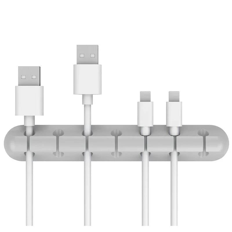 Cable Organizer Silicone USB Winder Desktop Tidy Management Clip Cable Holder For Mouse Headphone Protector Wire Organizer Clamp