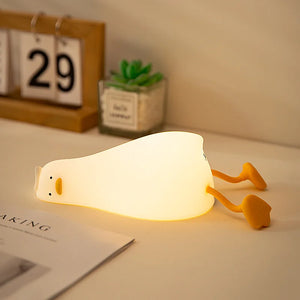 NEW LED Night Lights Duck Silicone Nightlight USB Rechargeable Lamp Cute Bedside Decor for Boys Girls Birthday Christmas Gift