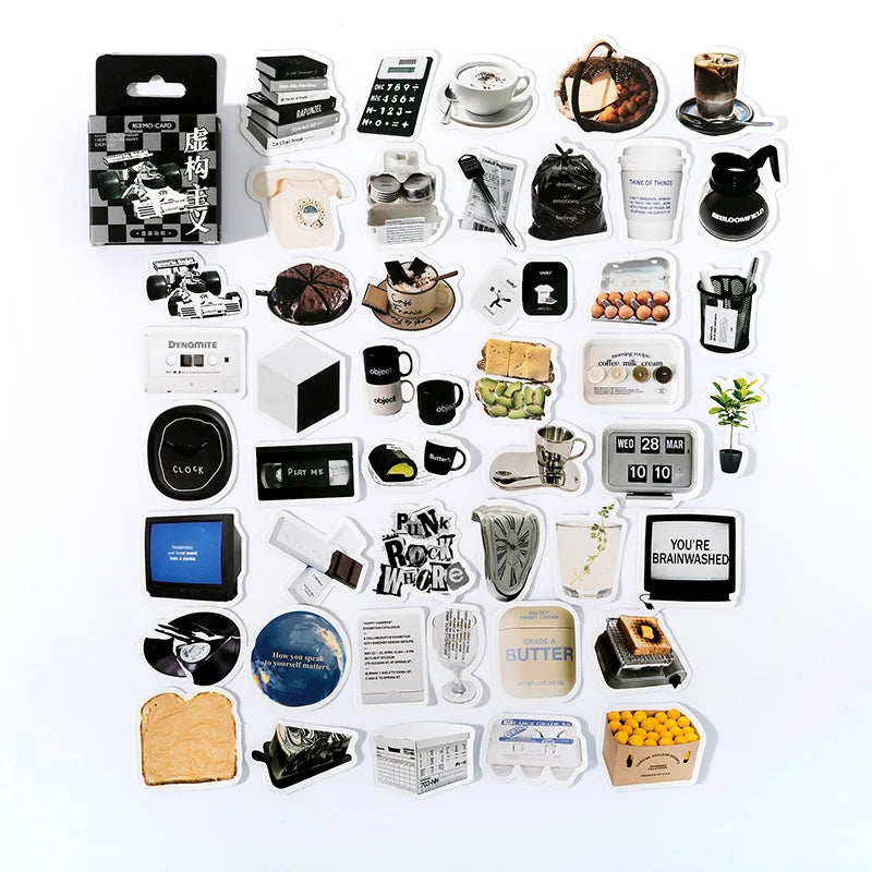 46pcs Halloween Sticker Pack DIY Material Decorative Stationery Album Diary Cup Notebook Mobile Phone Toy Scrapbook