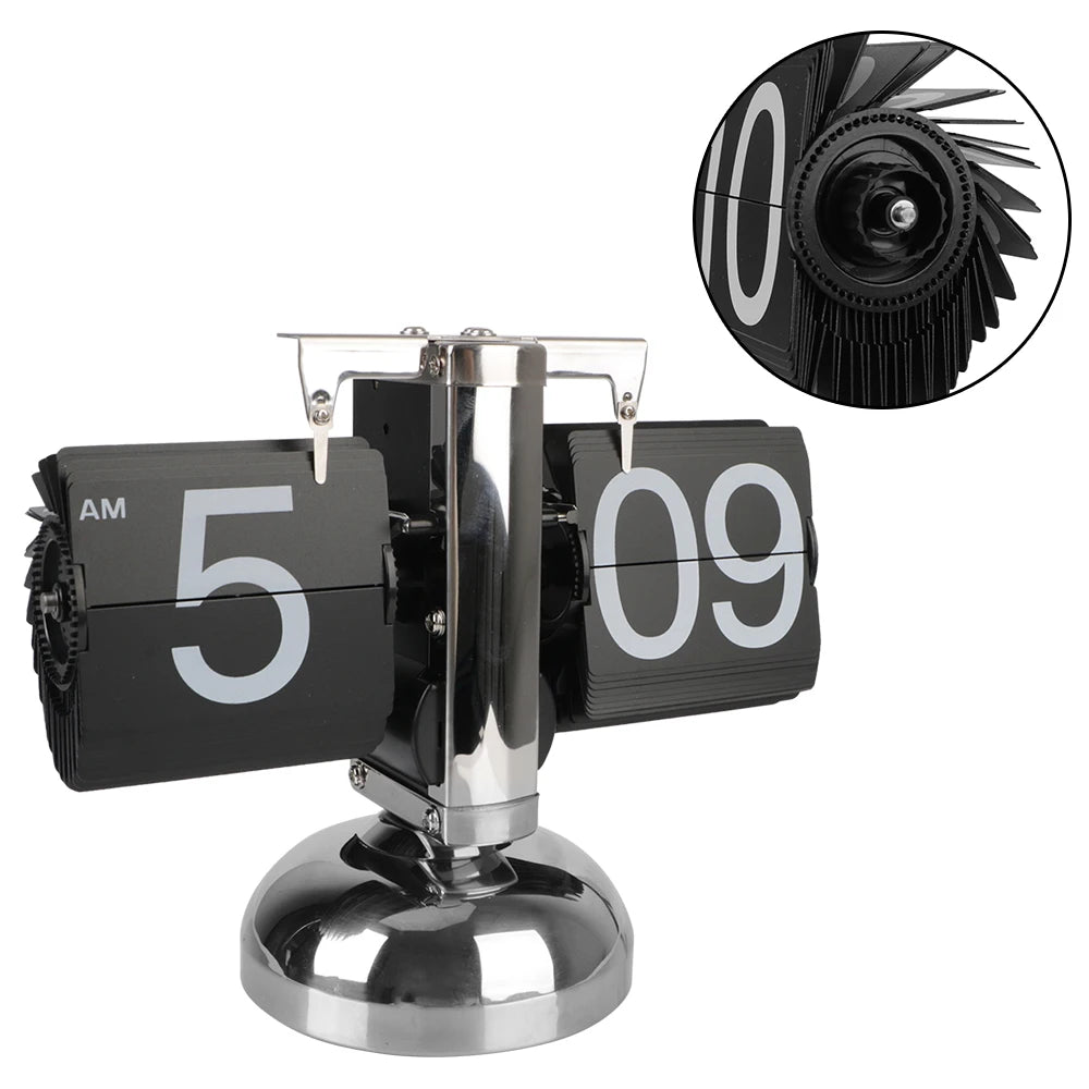 Operated Quartz Clock Flip Internal Gear Operated Auto Flip Retro Flip Clock Digital Clock Home Decors