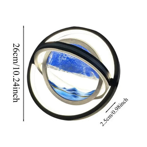 3D Flowing Sand Art Night Lamp Quicksand LED Light Mobile Wireless Charge Touch Control for Home Decor Bedside Sandscape Lamp