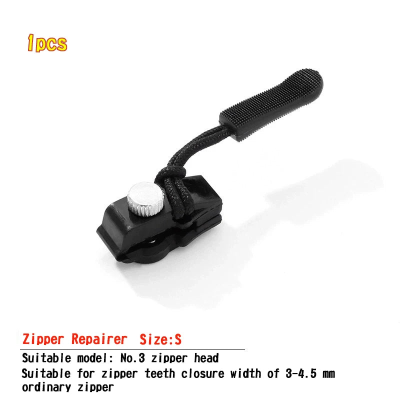 1/2/6/12pcs DIY Universal Zipper Repair Instant Replacement Sliding Teeth Rescue  Zipper Pull for Clothing Suitcase Backpack