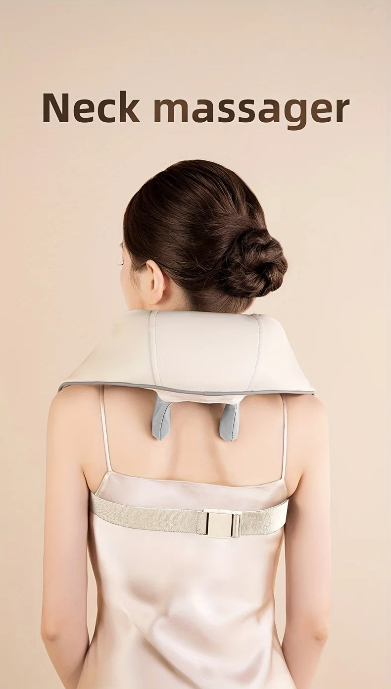20W Neck And Shoulder Massager Wireless Shoulder And Back Kneading Massage Shawl Trapezius Neck Cervical masajeador