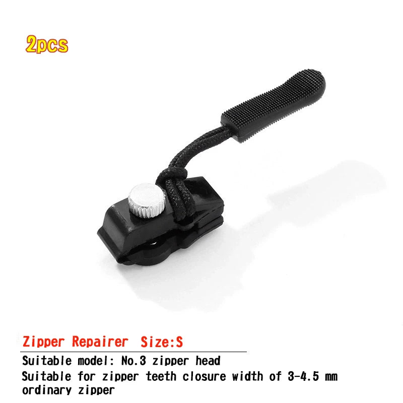 1/2/6/12pcs DIY Universal Zipper Repair Instant Replacement Sliding Teeth Rescue  Zipper Pull for Clothing Suitcase Backpack