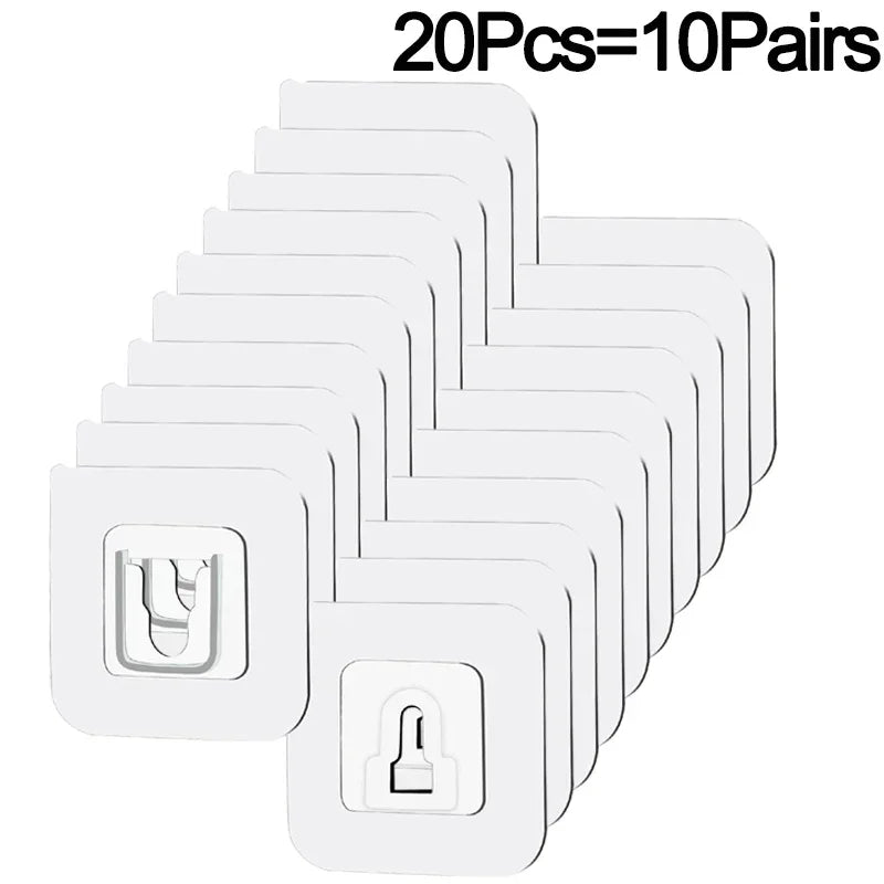 Double-Sided Adhesive Wall Hook on Hangers Stickers Hooks Wall Mount Self Adhesive Hook in the Bathroom For Kitchen Organizer