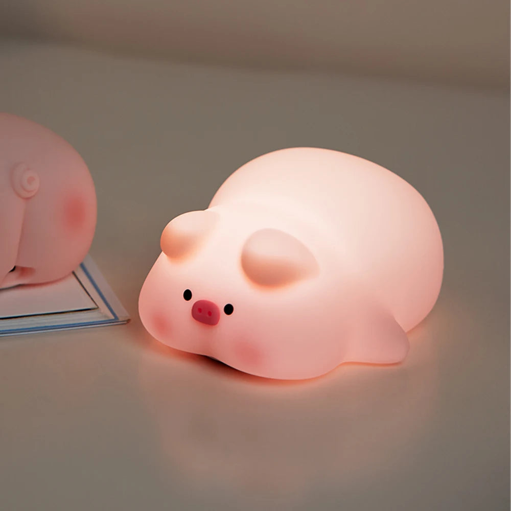 NEW LED Night Lights Duck Silicone Nightlight USB Rechargeable Lamp Cute Bedside Decor for Boys Girls Birthday Christmas Gift
