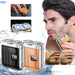 Electric Shaver for Men Mini Rechargeable Double Head Magnetic Beard Trimmer Waterproof Portable Facial Hair Razor