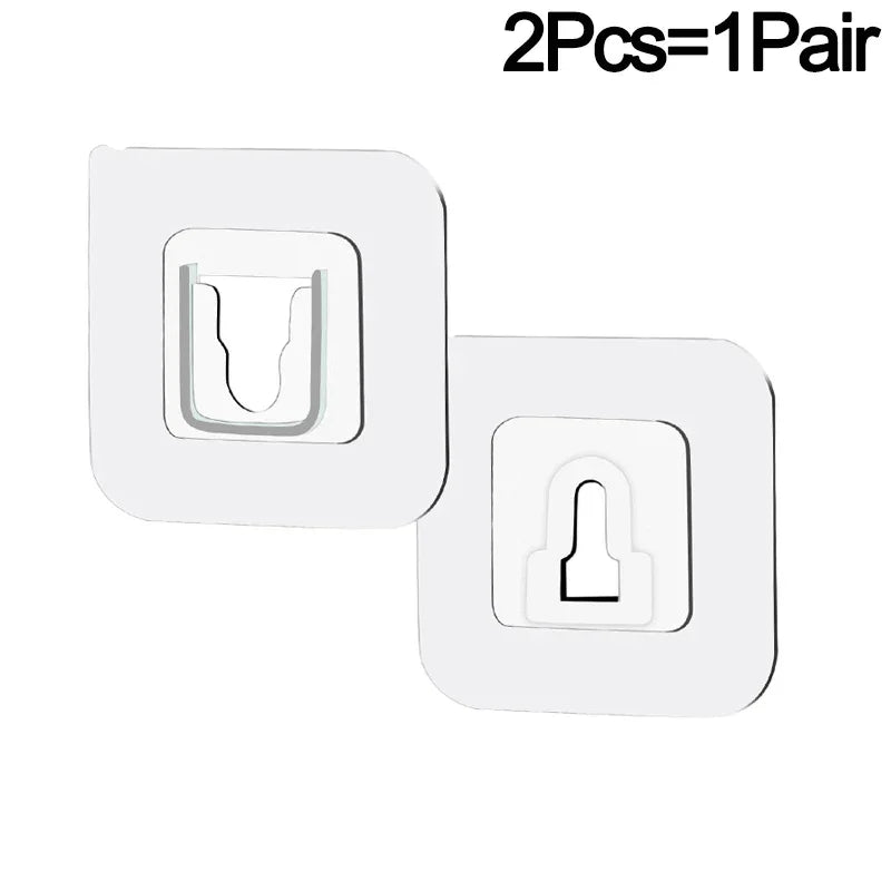 Double-Sided Adhesive Wall Hook on Hangers Stickers Hooks Wall Mount Self Adhesive Hook in the Bathroom For Kitchen Organizer
