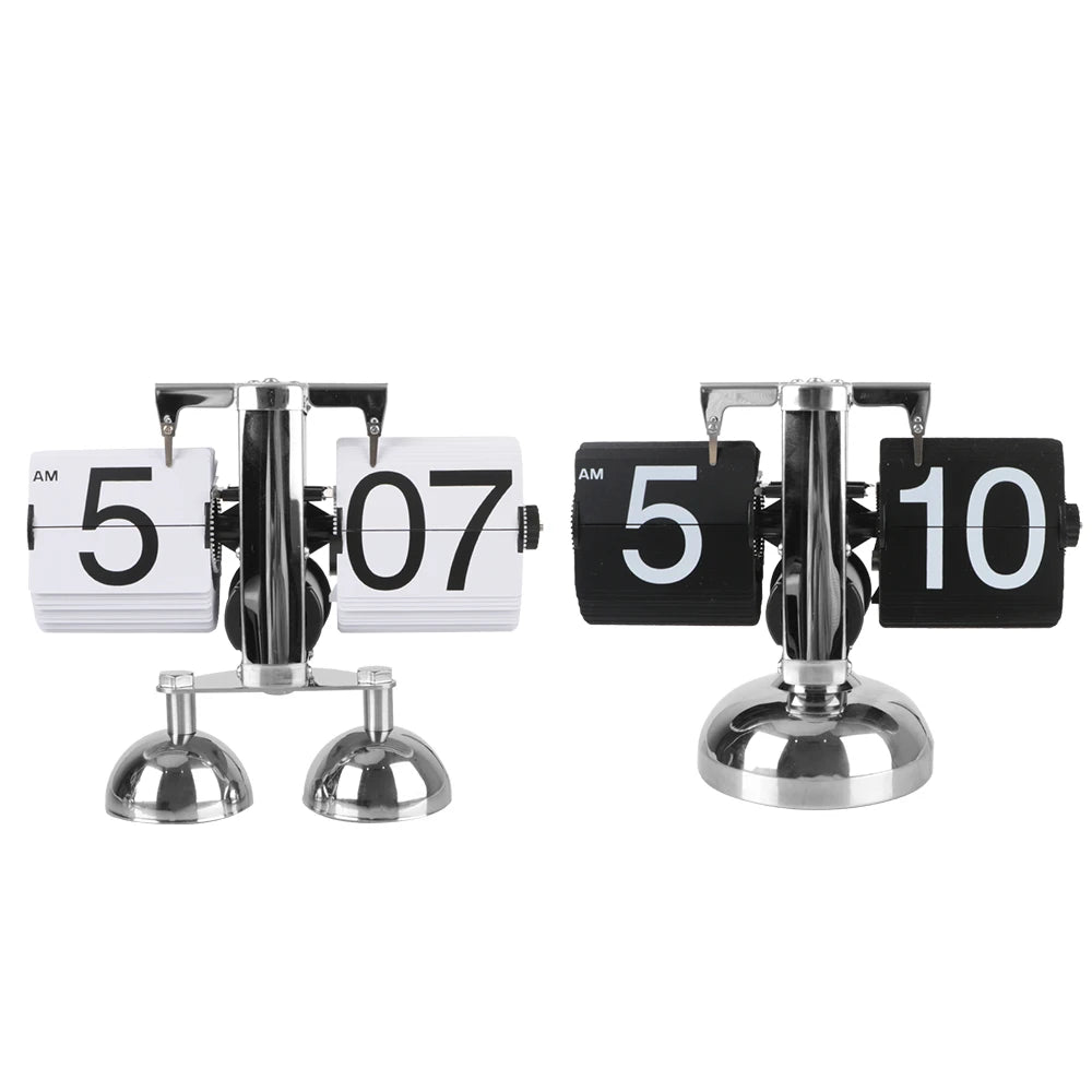 Operated Quartz Clock Flip Internal Gear Operated Auto Flip Retro Flip Clock Digital Clock Home Decors