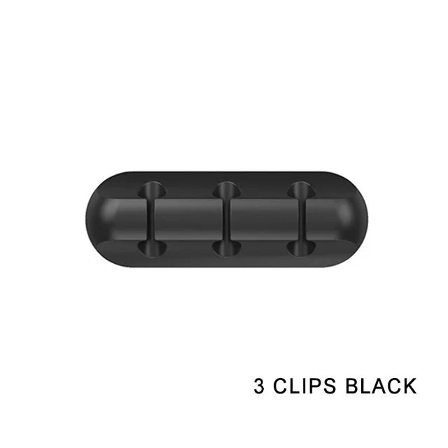 Cable Organizer Silicone USB Winder Desktop Tidy Management Clip Cable Holder For Mouse Headphone Protector Wire Organizer Clamp