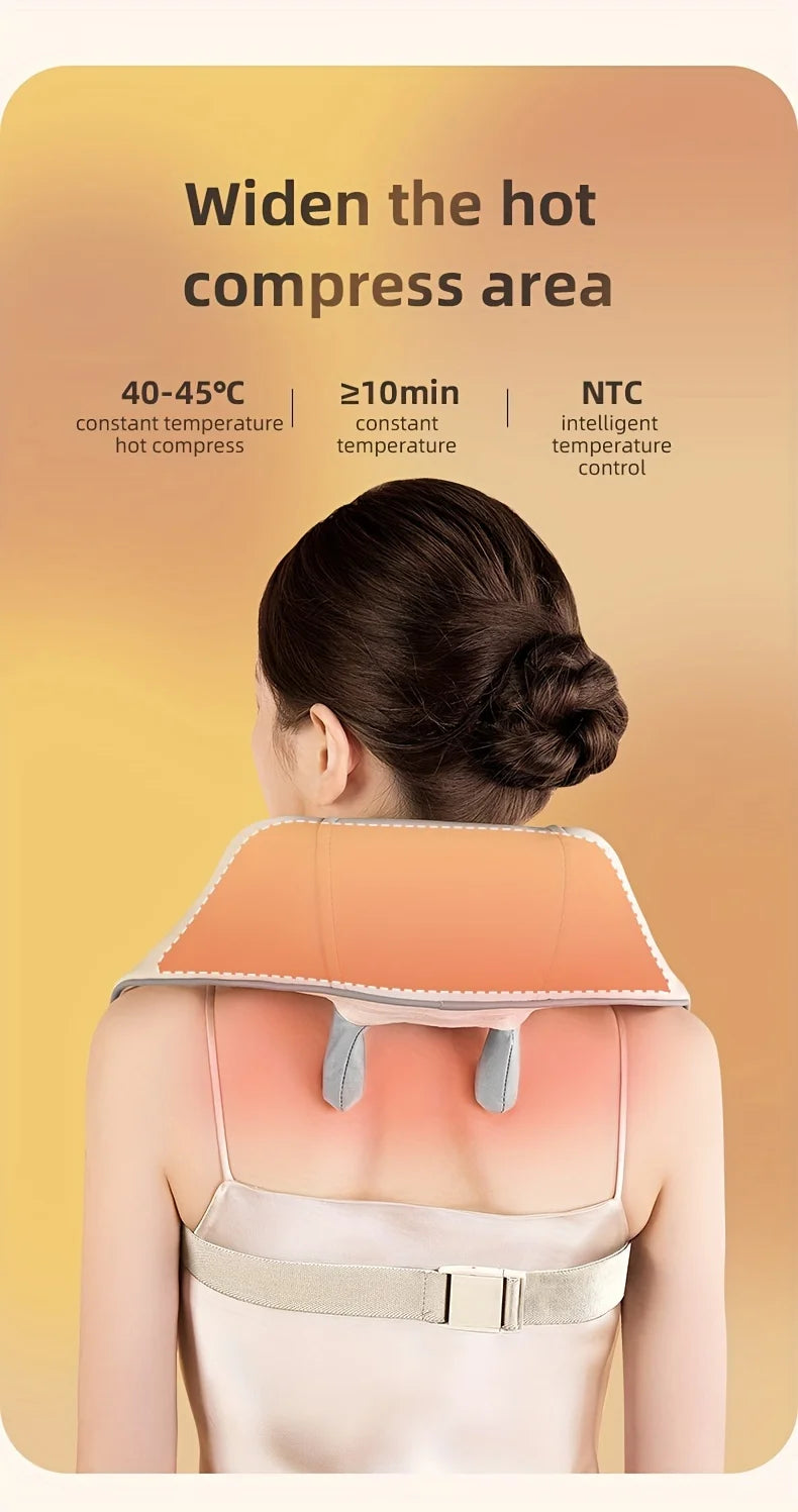 20W Neck And Shoulder Massager Wireless Shoulder And Back Kneading Massage Shawl Trapezius Neck Cervical masajeador