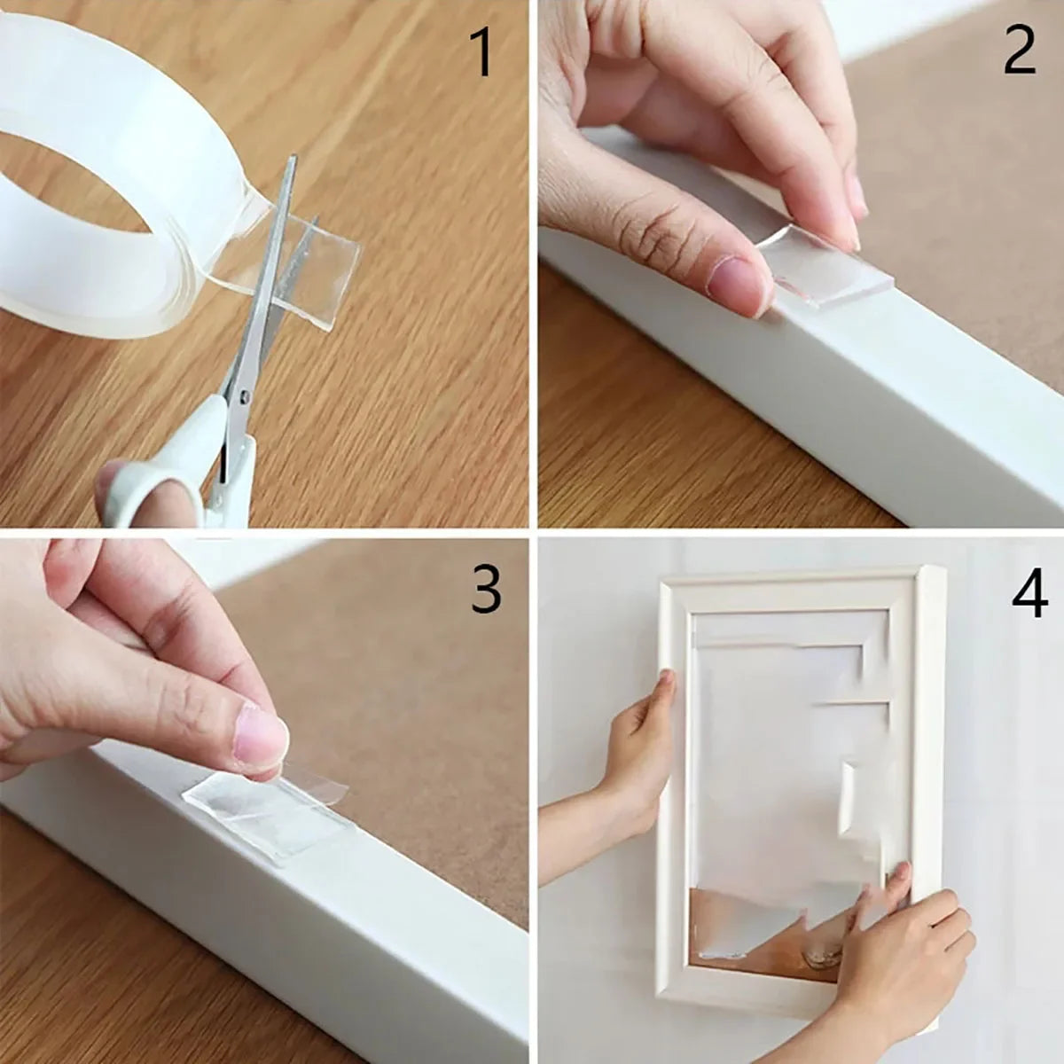 Nano Double Sided Adhesive Tape Extra Strong Glue Double Face Nano Tape Ultra-strong Reusable Waterproof Traceless Tape Strip