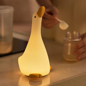 NEW LED Night Lights Duck Silicone Nightlight USB Rechargeable Lamp Cute Bedside Decor for Boys Girls Birthday Christmas Gift