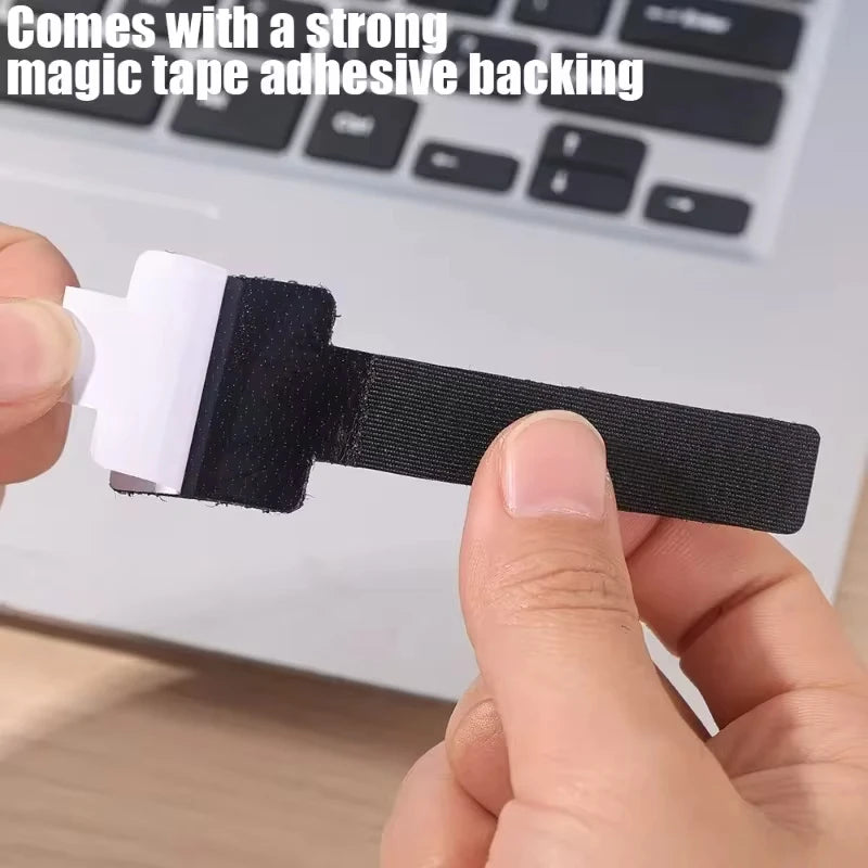 Reusable Cable Organizer Self Adhesive Cord Rope Holders Desk Wire Winder Cable Tie Organizer Cord Protection Straps