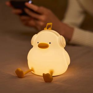 NEW LED Night Lights Duck Silicone Nightlight USB Rechargeable Lamp Cute Bedside Decor for Boys Girls Birthday Christmas Gift