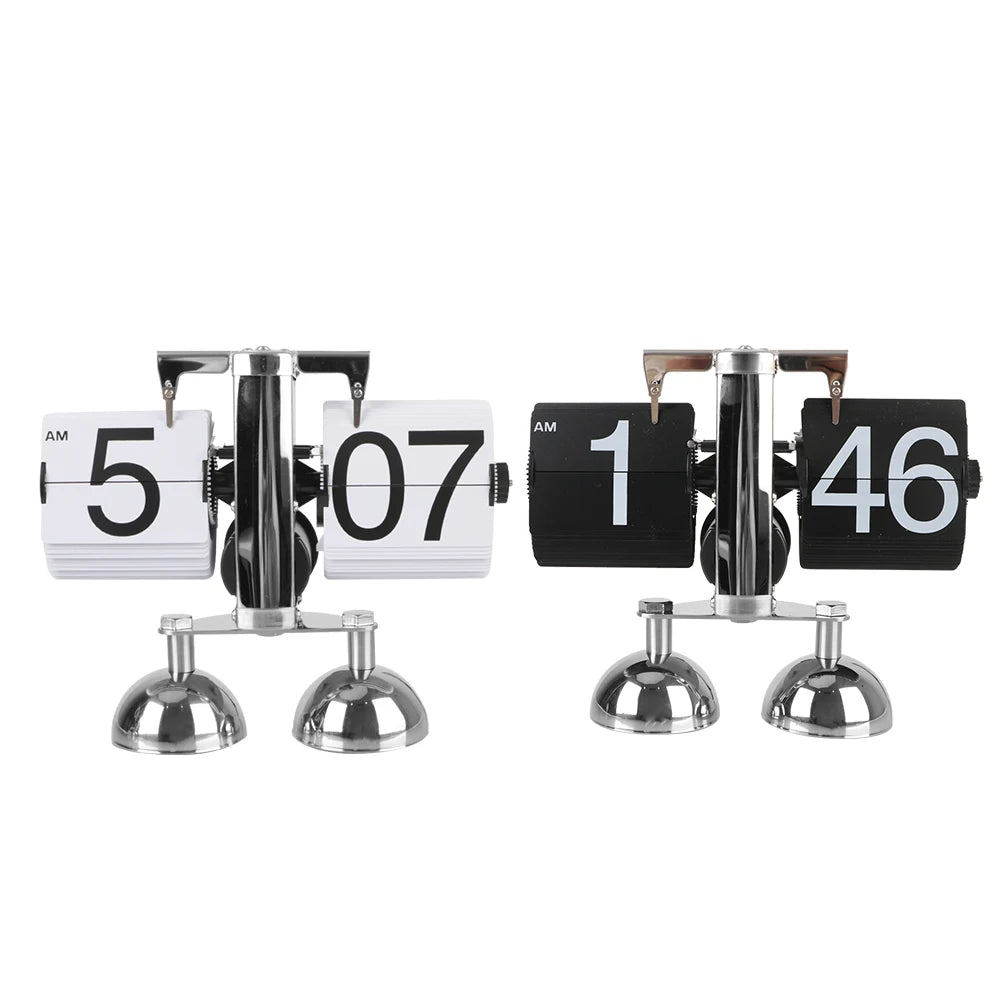 Operated Quartz Clock Flip Internal Gear Operated Auto Flip Retro Flip Clock Digital Clock Home Decors