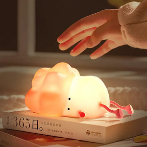 NEW LED Night Lights Duck Silicone Nightlight USB Rechargeable Lamp Cute Bedside Decor for Boys Girls Birthday Christmas Gift