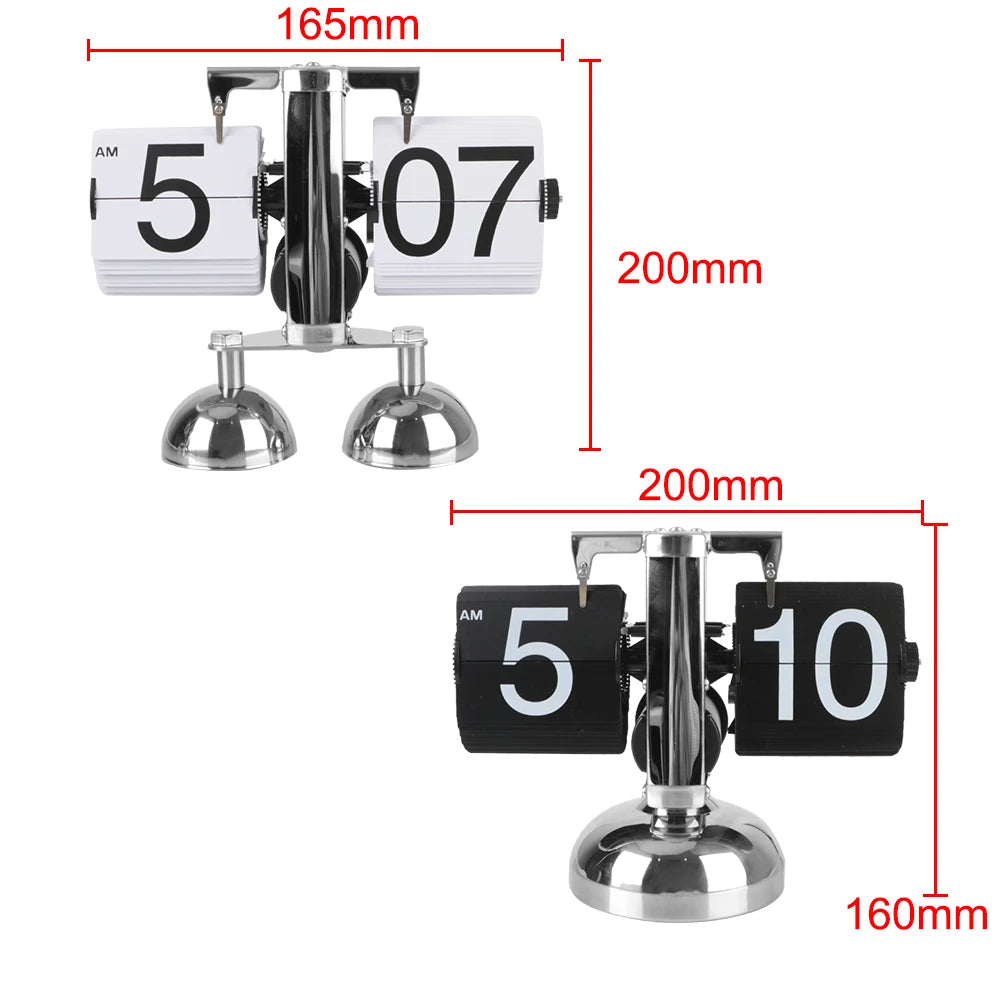 Operated Quartz Clock Flip Internal Gear Operated Auto Flip Retro Flip Clock Digital Clock Home Decors
