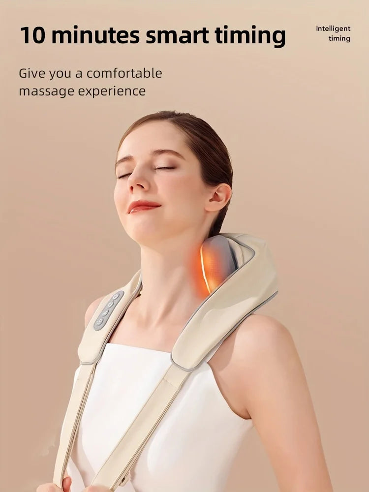 20W Neck And Shoulder Massager Wireless Shoulder And Back Kneading Massage Shawl Trapezius Neck Cervical masajeador